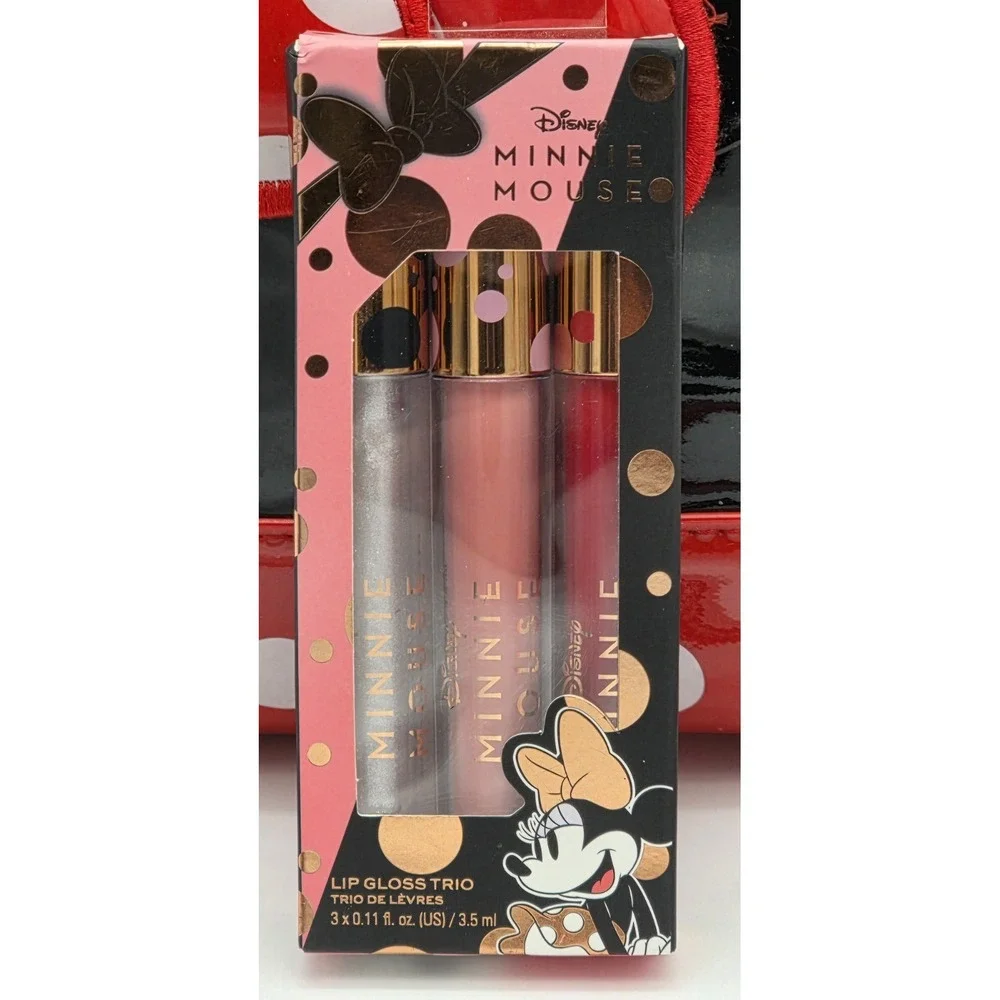 Crème Shop Minnie Mouse Makeup Bag Bundle w/Disney Creme Shop Accessories  #0235